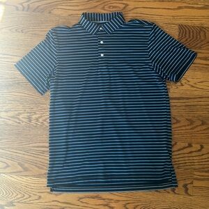 Vineyard Vines Performance Palmero Polo Black/Blue/White Medium